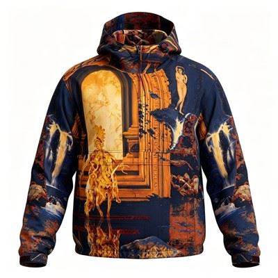 Men's Vintage Oil Painting All Over Print Hoodie best