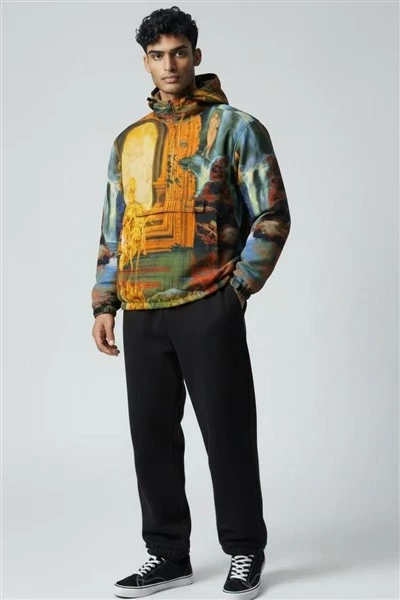 Men's Vintage Oil Painting All Over Print Hoodie high quality